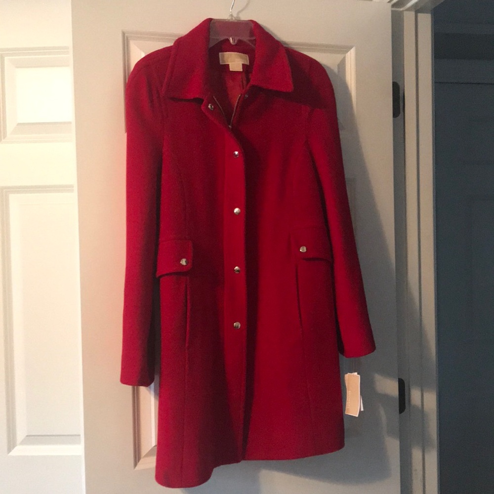 Michael Kors Red Coat Size 8